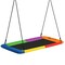 60 Inch Tree Swing with Strong Steel Frame and Oxford Cloth Seat for Garden Yard and Family Fun